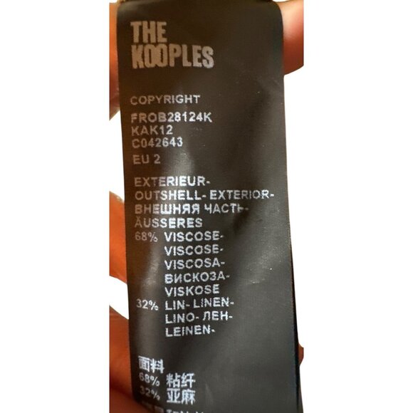 The Kooples French Designer Fashion Light Green Button-Up Dress Size Medium FR 2 - Picture 11 of 13